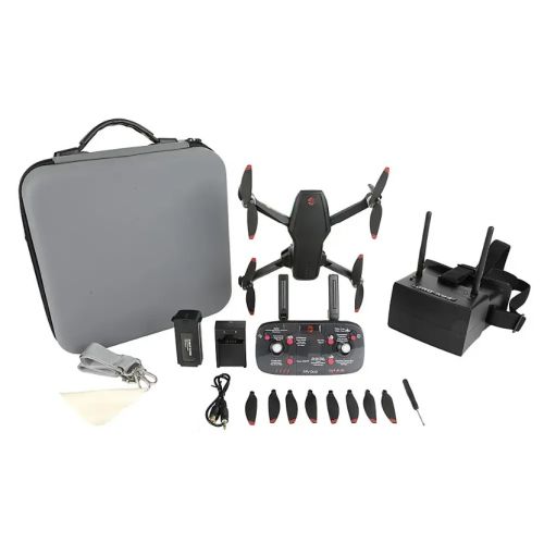 Dron FPV Duo Negro, Sin Caja Solo Empaque, Rastro de Uso Ver Fotos, Incompleto Faltan los 2 Cables de Carga, 99999900324306, 6.3