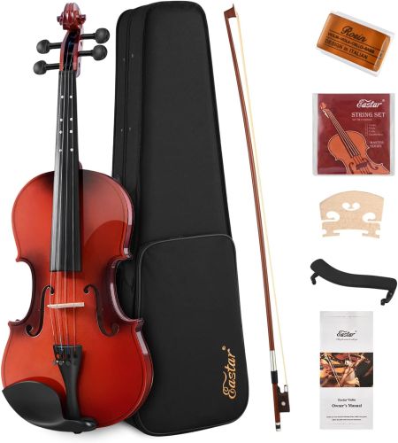 Set de Violin Para Principiantes Eastar Eva-2 1/4 Natural, Sin Caja Solo Empaque, Incompleto Faltan Cuerdas Extras, Rayones Minimos No Captados por la Camara, 0.1, 99999900249378