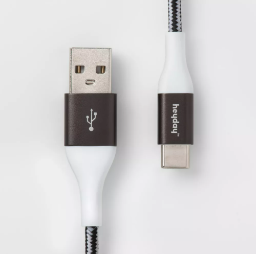 Cable Trenzado USB-C a USB-A Heyday 6ft, Caja Dañada, 29557850044241451, 2.2