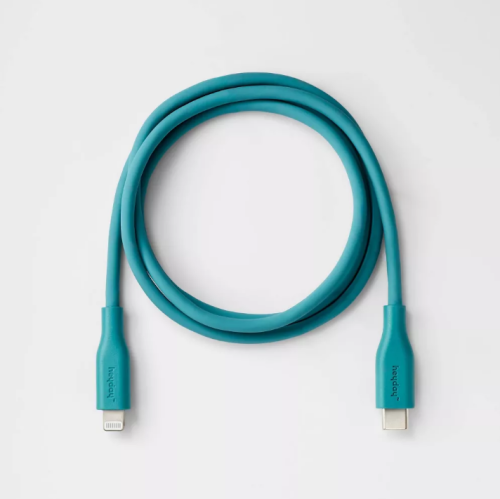 Cable Lightning a USB-C  3ft Verde Azulado Heyday, Caja Dañada, 29497850044241861, 1.4