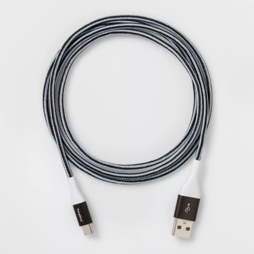 Cable Trenzado USB-C a USB-A 4ft Heyday Blanco, Caja Dañada, 29497850044241721, 1.4