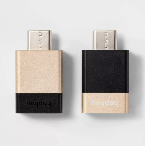 Set 2 Adaptador USB-A a USB-C Heyday, Caja Dañada, 29697196365874541, 1.3