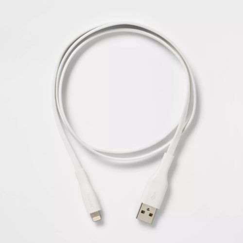 Cable Plano Lightning a USB-A Blanco 3ft Heyday, Caja Dañada, 22222200001202, 1.4