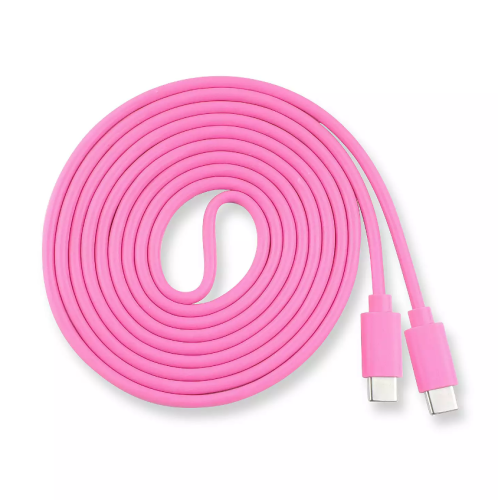 Cable USB-C a USB-C 6ft Rosa, Caja Dañada, 22222200010474, 1.4