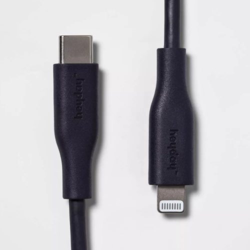 Cable Redondo Lightning a USB-C Heyday 4FT, Caja Dañada, 22222200010929, 1.4