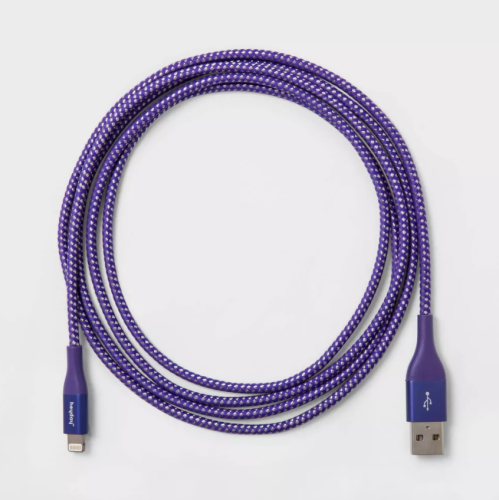 Cable Trenzado Lightning a USB-A Morado 6FT, Caja Dañada, 22222200010931, 1.4