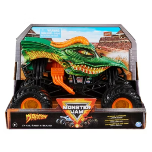 Carro Monster Jam Dragon Serie 20 Escala 1:24, Caja Dañada, 22222200011809, 14