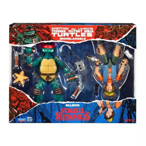 Set de 2 Figuras de Acción Tortugas Ninja Adolescentes Mutantes y Stranger Things, Caja Dañada, 14, 22222200011824