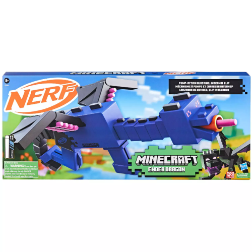 Juguete Lanzador de Dardos Minecraft NERF Dragon, Caja Dañada, 22222200011693, 14