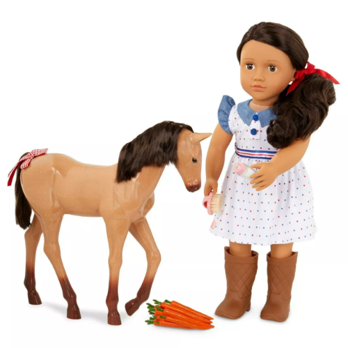 Conjunto de Muñeca y Caballo Our Generation 18 Pulgadas, Caja Dañada, 22222200011767, 14