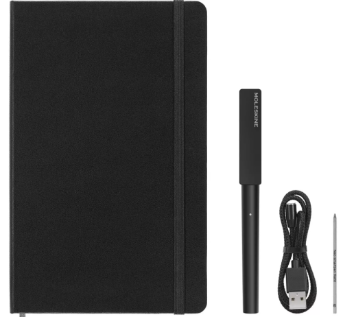 Set Cuaderno y Bolígrafo Inteligente LG  Moleskine Negros, Caja Dañada, 22222200018416, 1.3