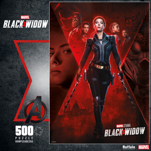 Rompecabezas Entrelazado de 500 Piezas Marvel Black Widow, Caja Dañada, 14, 22222200025065