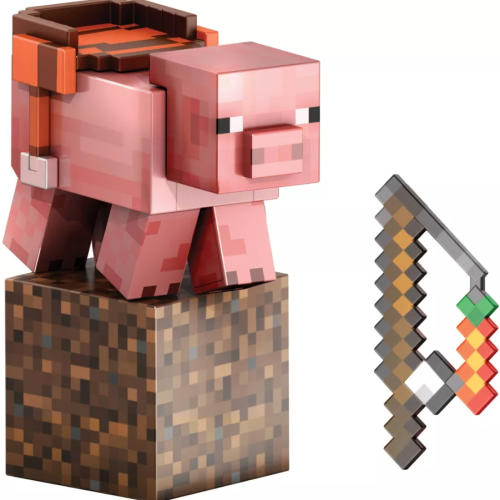 Figura de Minecraft Diamond Level Cerdo, Caja Dañada, 14, 22222200025060