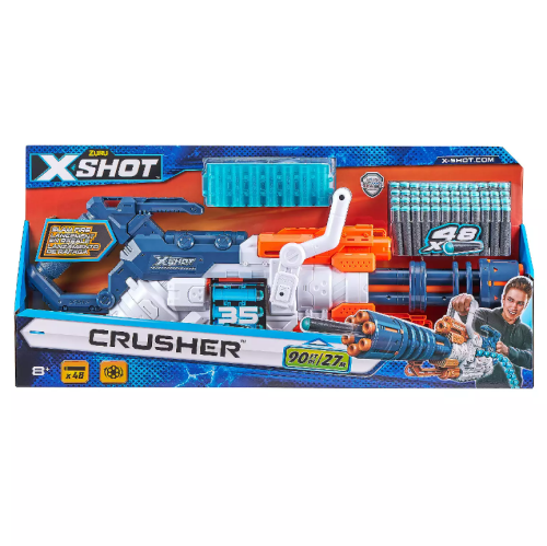 Lanzador de 48 Dardos Zuru X-Shot Excel Crusher, Caja Dañada, 22222200026386, 14