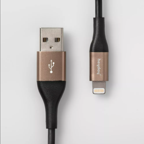 Cable Redondo Lightning a USB-A 4FT Heyday, Caja Dañada, 22222200026295, 1.4