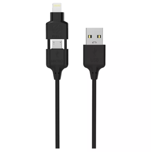 Cable Cargador Scosche Lightning y Micro-USB, Caja Dañada, 22222200026330, 1.4