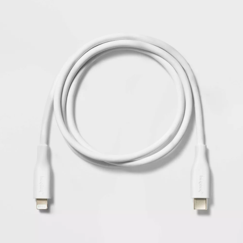 Cable Redondo Lightning a USB-C Heyday Blanco3 FT, Caja Dañada, 22222200012109, 1.4