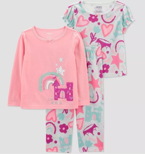 Conjunto de pijama de princesa de 3 piezas para niñas pequeñas, 18M; Sin Empaque; 99999900088132; 7