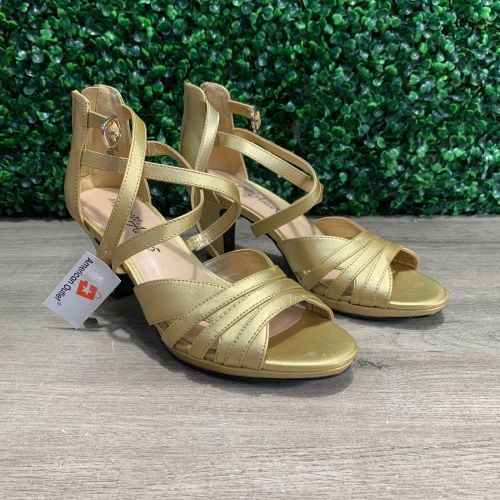 Zapatos de Tacón Para Mujer Dorados Talla 8M/US #50, Sin Empaque, 2934266CC1531, 3.2